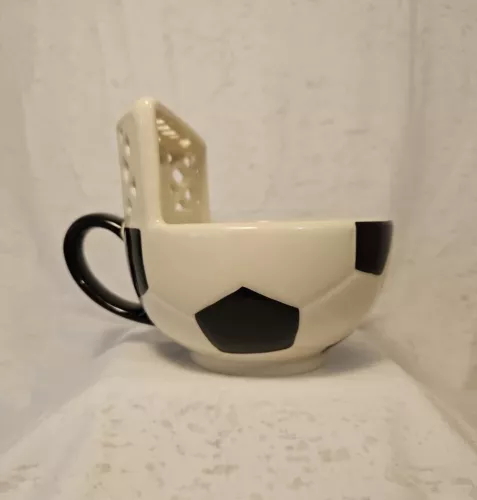 Soccer Ball With Goal Novelty Mug Bowl 14oz
