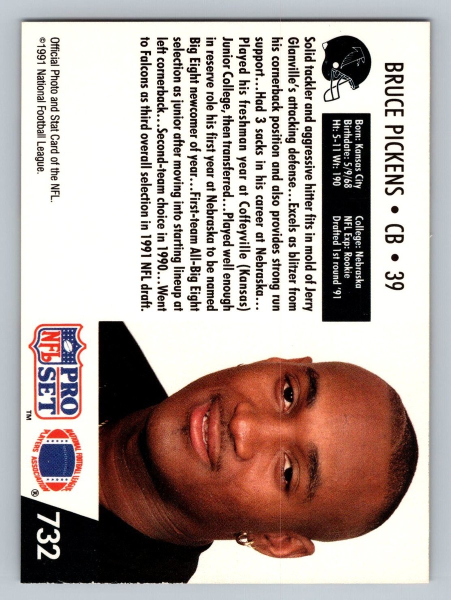 Robbyさん専用 1991 Pro Set #732 Bruce Pickens DC, RC Rookie Atlanta Falcons | eBay