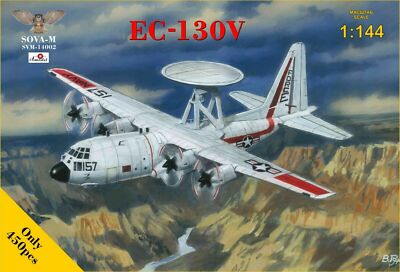 С-130 AWACS, scale plastic model kit, Length 207 mm 1/144 Sova Model SM14002