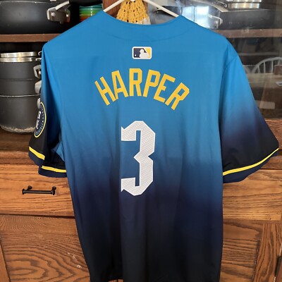 Philadelphia Phillies Bryce Harper #3 Nike Blue City Connect MLB
