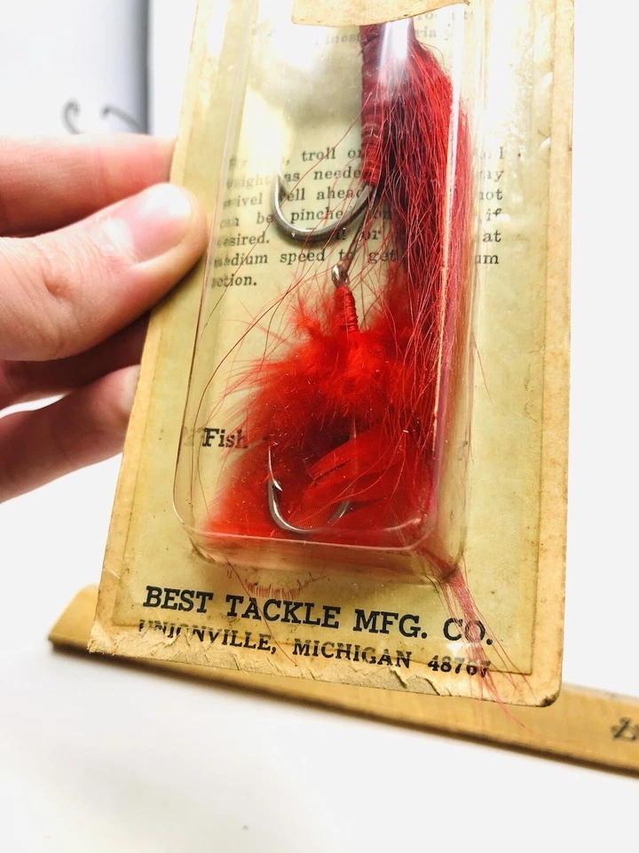 Señuelo de pesca vintage sellado Stanley Streamers Unionville Michigan Lievense KP21 Foto 4 de 4