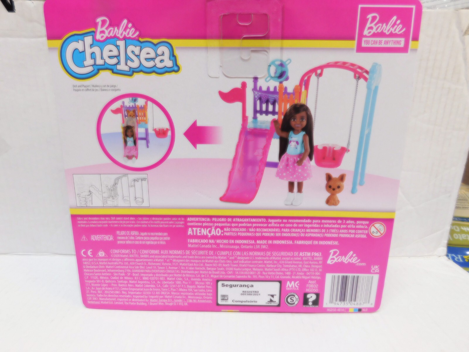 Barbie Chelsea Swing Set Playset with Doll & Pet 194735048878 eBay