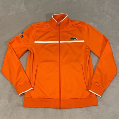 Lacoste Sport Miami Open Tennis Full Zip Track Tennis Jacket Orange Men's Medium