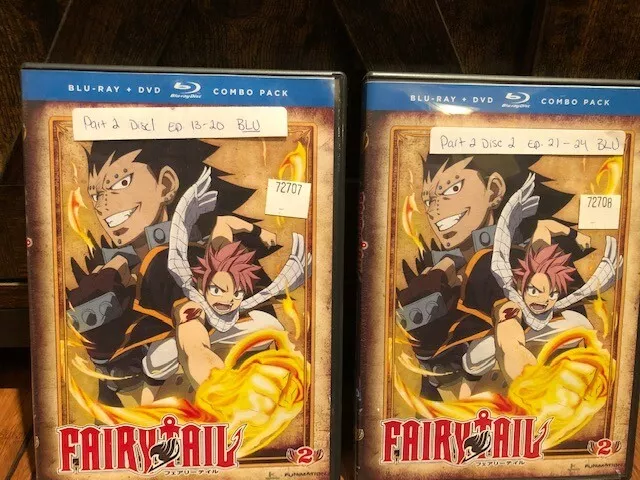 Fairy Tail Part 2 Blu-ray + DVD 4-Disc Set Anime 704400087646