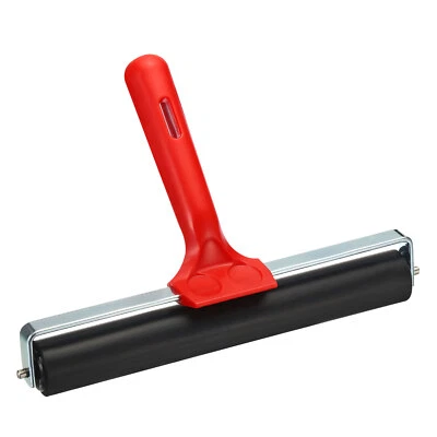 UXCELL 8 Inch Rubber Roller Brayer Rolling Tools for Printing Printmaking, Black