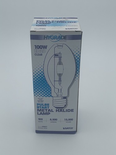 Satco S5821 4200K 100-Watt Clear Pulse Start Universal Mount Mogul Base ED28 - Picture 2 of 2