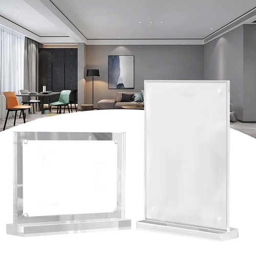 Clear Acrylic Picture Frame Stand Set of 4 Perfect for Displaying Photo Shoots