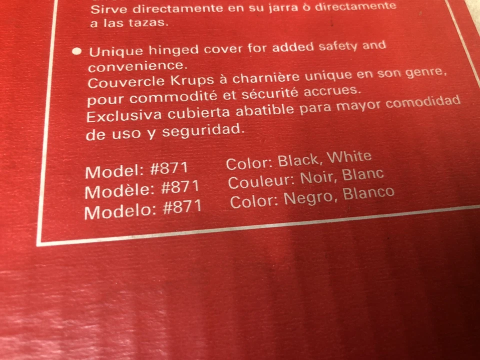 Krups Expresso Bravo Modelo 871 Blanco. Nuevo con caja Foto 4 de 4