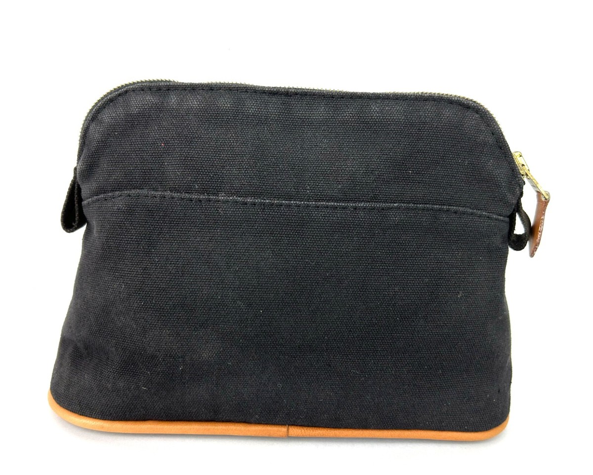 HERMES Bolide Pouch キャンバス ノワール 黒 ミニ HERMÈS Paris Bolide Black Canvas Pouch Accessories Make Up