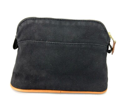 HERMES Bolide Pouch キャンバス ノワール 黒 ミニ ボリード ポーチ ミニミニ ノワール ブラック 黒[H103772M 09