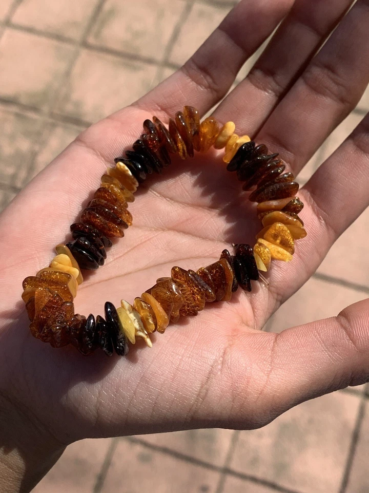 人造琥珀手链Ombré珠弹力弹性宝石首饰 — 第 4/4 张图片