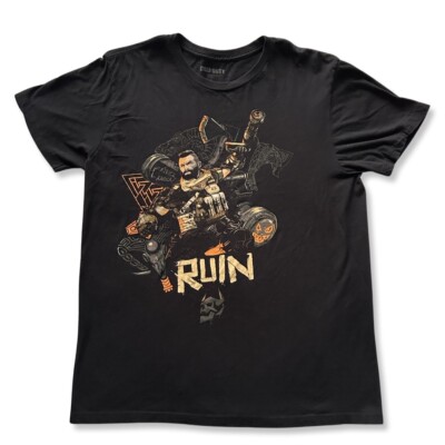 Call of Duty Black Ops 4 Ruin Retro Portrait, Black T-Shirt, Mens Size L
