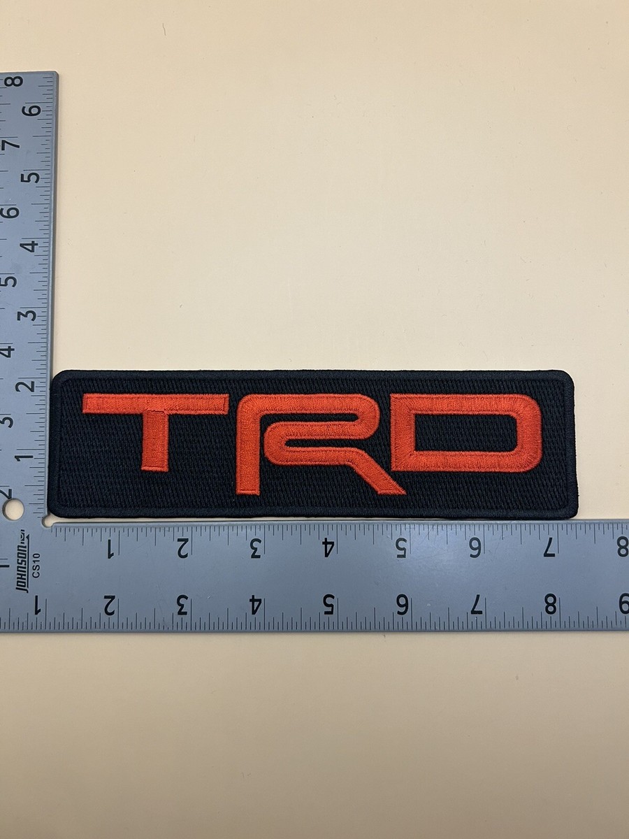 TRD Toyota Racing Development Iron On Patch. 7.25”x2” Solid