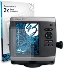 Bruni 2x Proteggi Schermo per Garmin GPSMap 421s Pellicola Protettiva