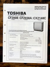 Toshiba CF2008 CF2038A CX2148C TV Service Manual Original 