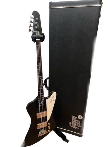 Electric Bass Guitar Gibson Thunderbird IV Black with Hard Case Good Condition
