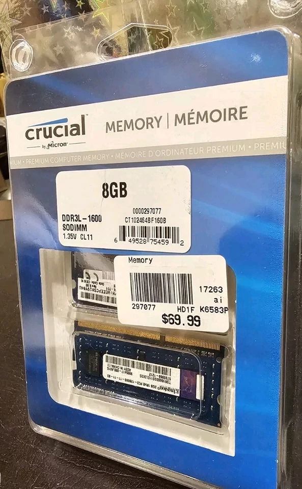 Crucial 16GB 2x8GB PC3-12800 DDR3 1600MHz RAM for MACBOOK PRO AND OTHER LAPTOPS. - Image 4 of 4