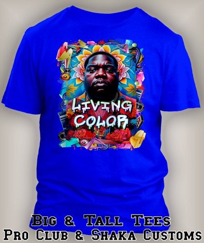Biggie in Living Color Hip Hop Music Tribute Tee Shirt Street Wear Big Tall Sm - Picture 5 of 12