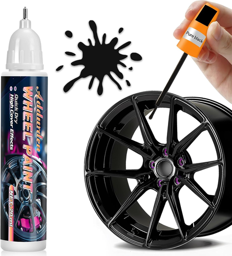 Gloss Black Rim Touch Up Paint 2-IN-1 Car Wheel Scratch Repair Quick & Easy Repa