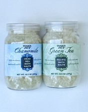 Trader Joe  s Bath Salts Chamomile Dead Sea  Green Tea Pacific 10.5 Oz Each