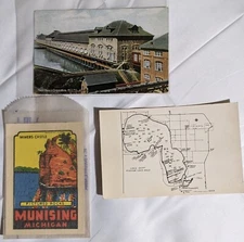 Vintage Assortment Of Post Cards and A Old Fashioned Sticker In Wax Paper Sleeve