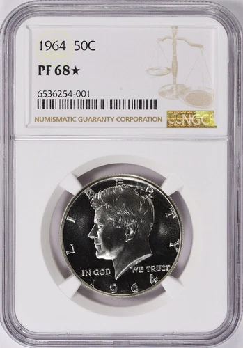 1964 Kennedy Silver Half Dollar NGC PF 68 Star JFK PR Proof Coin