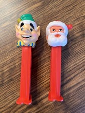 Vintage  2PEZ Dispensers -- Santa,Elf  Free Shipping