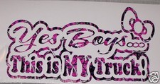 Yes Boys This Is My Truck Dark Pink Girl Camo Decal Sticker Yes Boys This Is My Truck Dark Pink Girl Camo Decal Sticker