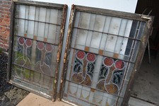 Bleiglas Fenster Jugendstil Koblenz R. Eckstein 2 gr., 2 kleine