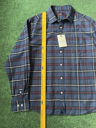 Men’s UNTUCKit Andes Long Sleeve Plaid Shirt Casual Blue Size XL Slim Fit - Picture 4 of 7