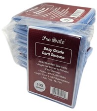 1000-Count Pro-Safe Easy Grade Card Sleeves - Angle Cut Corners Prevent Damage