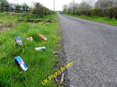 Foto 6x4 Trümmer entlang der Edergole Road Blackfort Menschen die das tun Don c2015