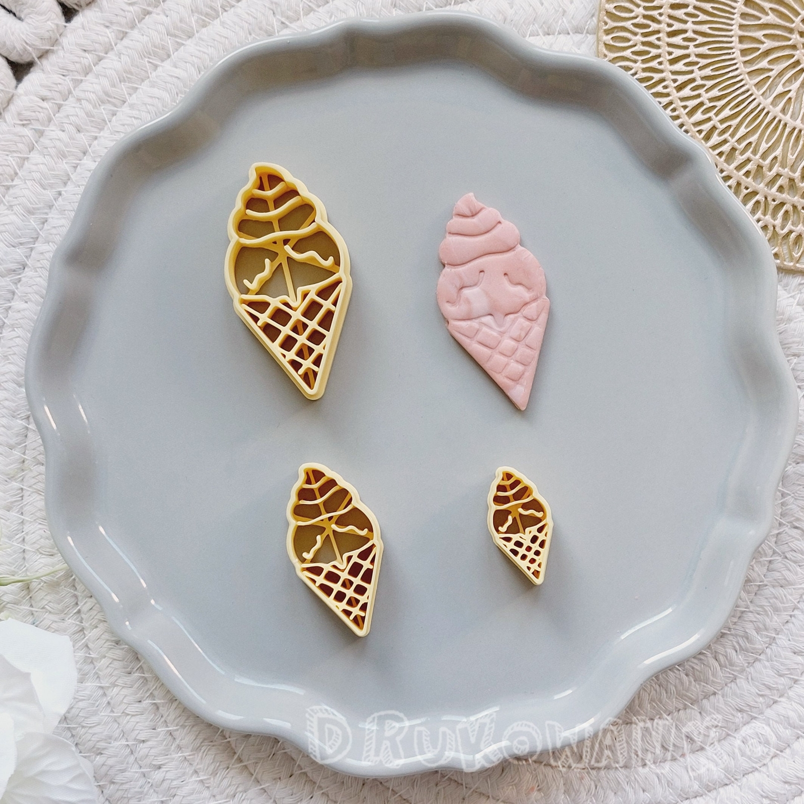 Ice Cream On A Stick Ice Summer Sweet 2 Polymer Clay Cutter For Earring