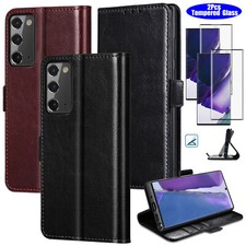 For Samsung Galaxy Note10/ Plus Note20/Ultra Phone Case Shockproof Leather Cover
