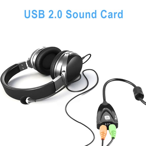 External USB Sound Card 7.1 Adapter 5HV2 USB To 3D CH Sound Antimagnetic - Photo 3/7