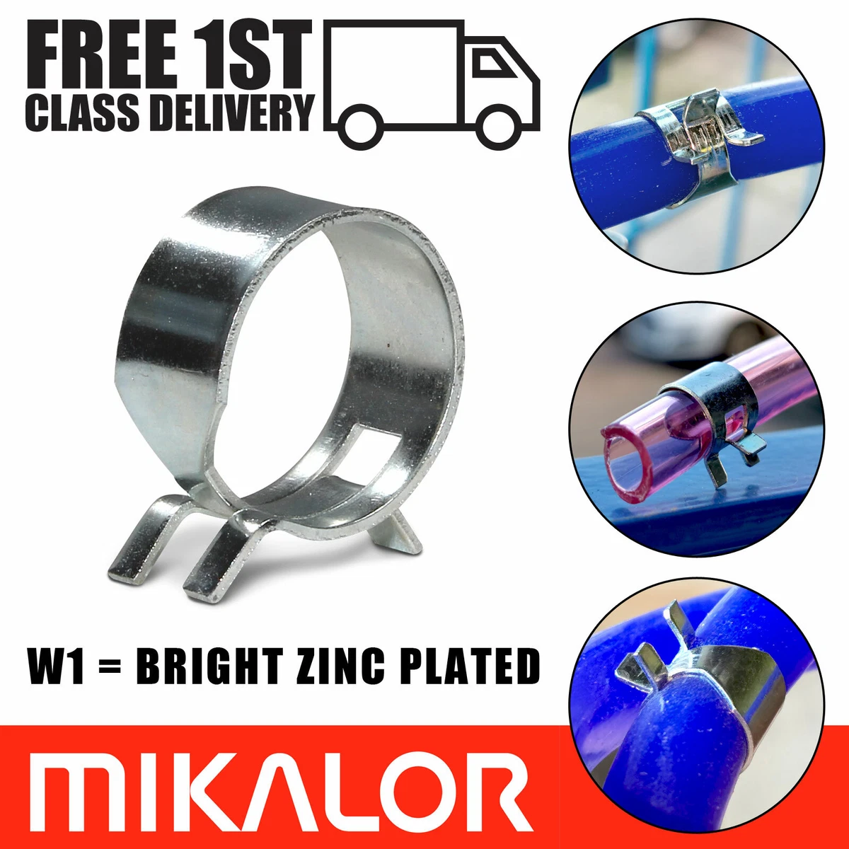 Spring Clips Fuel Hose Clamps Mikalor Air Gas Water Pipe Self
