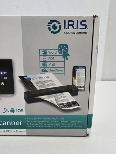 I.R.I.S. IRIScan Anywhere 6 Wifi Duplex Handheld Scanner Sealed Damaged Box - Picture 5 of 16