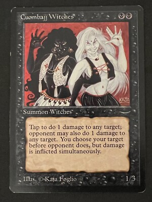 Magic the Gathering MTG Arabian Nights Cuombajj Witches Damaged  (Beta Bob)