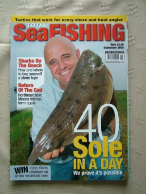 TOTAL SEA FISHING / SEPT 06 / 40 SOLE IN A DAY - SHARKS ON THE BEACH