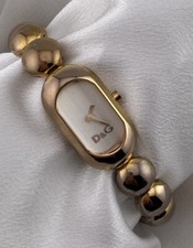 D&G Time Dolce & Gabbana Rose Gold Tone Circular Bracelet Watch Elegant Luxury