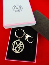 THINGS REMEMBERED ~ RHINESTONE "LOVE" KEYCHAIN RING ~ BRAND NEW IN BOX