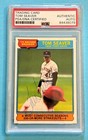 Signed 1976 Topps #5 Tom Seaver HOF Mets PSA/DNA AUTO Record Breaker