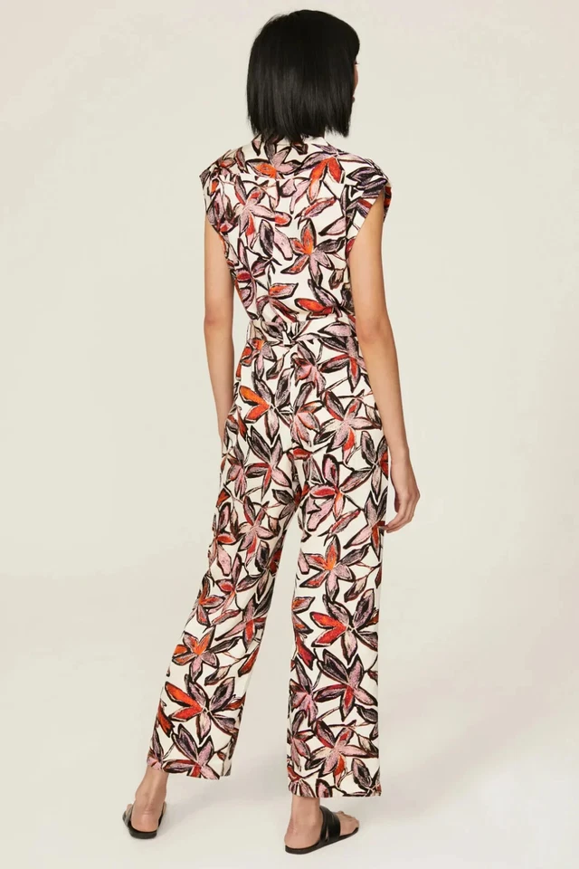 Pantalón Mono Hugo Boss Dituta Estampado Floral Cuello en V Corbata Cintura 12 EE. UU. = 48 46 16 UK Foto 2 de 4