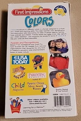 First Impressions - Vol. 2: Colors (VHS, 2003) Ages 1-5 Years