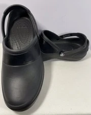 Women’s Crocs MERCY Black Work Clogs Size 11