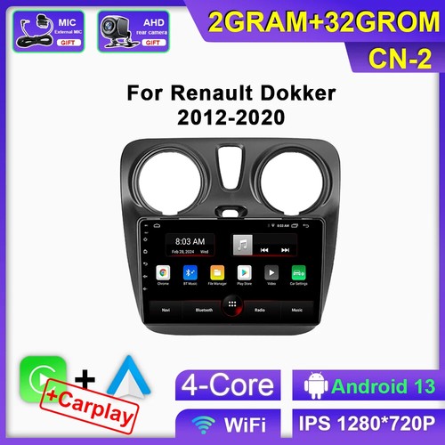Android13 DSP GPS for Renault Lodgy Dacia Dokker 2012-2020 2Din Multimedia Radio - Picture 12 of 32
