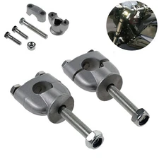 Pair 7/8'' Handlebar Risers Clamp Bar Kit Metal Mount For Motorcycle Handle Bar