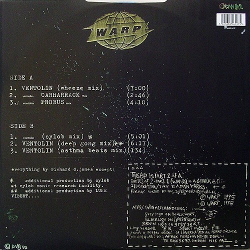 Aphex Twin / Ventolin E.P The Remixes 1995 UK Limited EP Warp Records WAP60R AFX - Picture 2 of 4