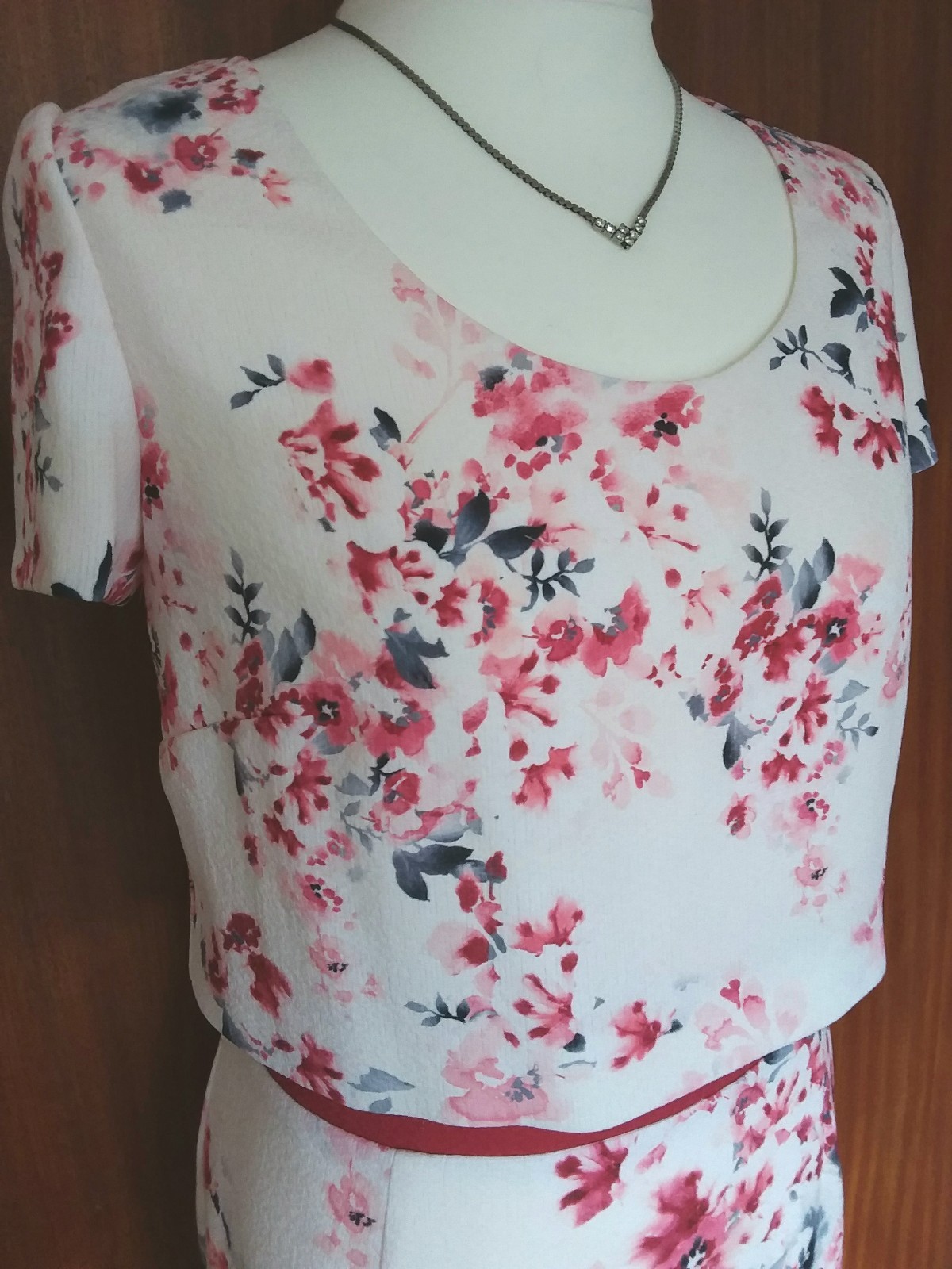 Stunning Jacques Grün Rosas rots floral dress Größe 12 12 12 6a0722 Stunning Jacques Grün Rosas rots floral dress Größe 12 12 12 6a0722