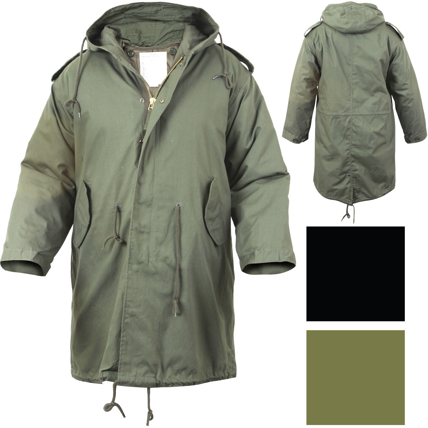 Military M-51 Fishtail Parka Hooded Army Field Winter Jacket Long Tail  Trench